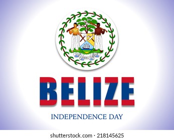 Illustration on Belize Flag for Independence day of Belize 