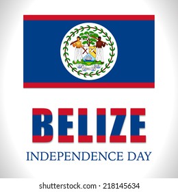 Illustration on Belize Flag for Independence day of Belize 