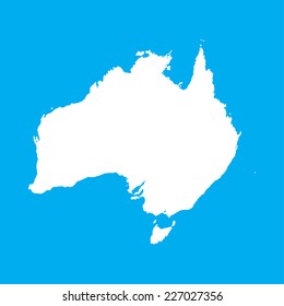An Illustration on an Blue background of Australia