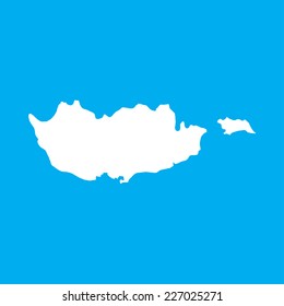 An Illustration on an Blue background of Cyprus