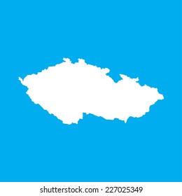 An Illustration on an Blue background of Czech Republic
