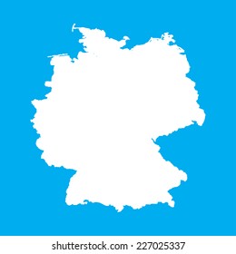 An Illustration on an Blue background of Germany