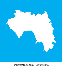 An Illustration on an Blue background of Guinea