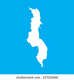 An Illustration on an Blue background of Malawi