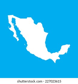 An Illustration on an Blue background of Mexico