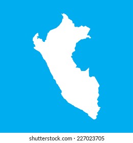 An Illustration on an Blue background of Peru