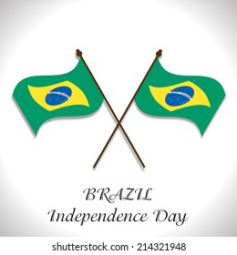 Illustration On Brazil Flag For Independence Day