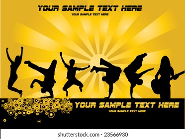 Illustration on a dance theme