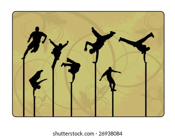 Illustration on a dance theme