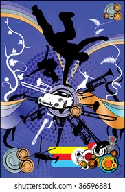 Illustration on a dance theme