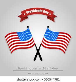Illustration on the day of the president  a gray background