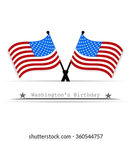 Illustration on the day of president a white  background