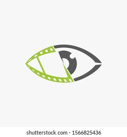 an illustration on an eye and filmstrip