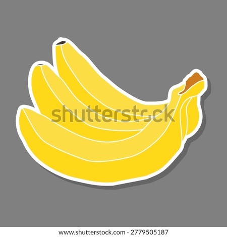 Illustration on fruit theme from set juicy delicious banana of various sizes, fruit banana consisting of juicy organic food, collection banana in juicy fruit for menu exquisite gourmet