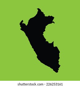 An Illustration on an Green background of Peru