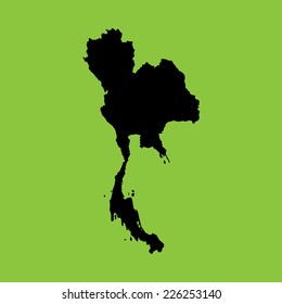 An Illustration on an Green background of Thailand