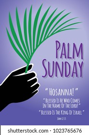 An illustration on hand holding palm