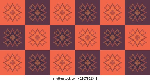 Illustration on Indian Ikat Seamless Pattern Design for print Fabric. Extract from the patron saint of Molde. Aztec, boho, geometric, Template illustration