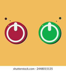 Illustration of on and off button