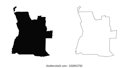 An Illustration on an Orange background of Angola