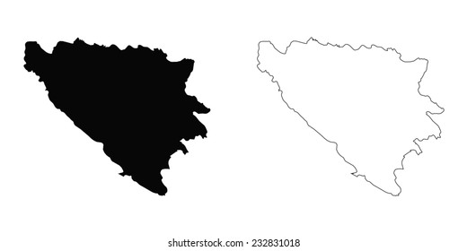 An Illustration on an Orange background of Bosnia