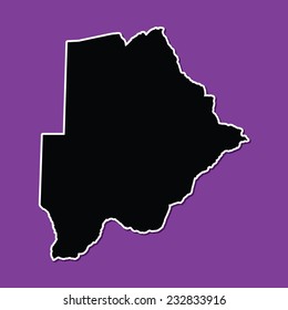 An Illustration on an Orange background of Botswana