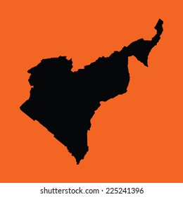 An Illustration on an Orange background of Cameroon