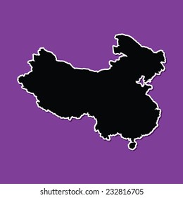 An Illustration on an Orange background of China
