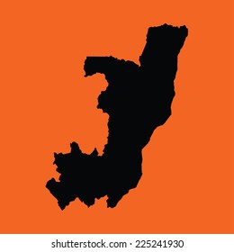 An Illustration on an Orange background of Congo
