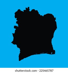 An Illustration on an Orange background of Cote Divoire
