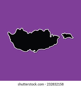 An Illustration on an Orange background of Cyprus