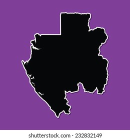 An Illustration on an Orange background of Gabon