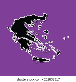 An Illustration on an Orange background of Greece
