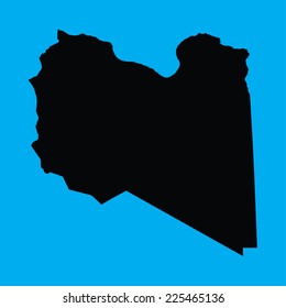 An Illustration on an Orange background of Libya
