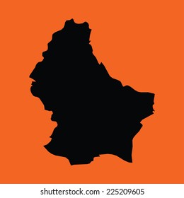 An Illustration on an Orange background of Luxembourg