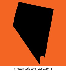 An Illustration on an Orange background of Nevada