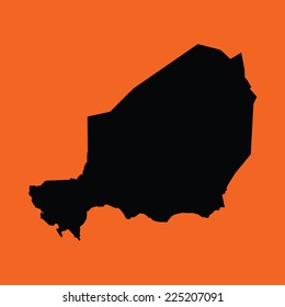 An Illustration on an Orange background of Niger