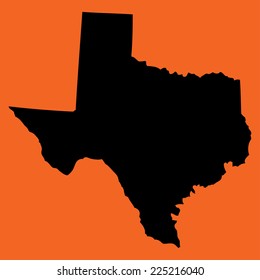 An Illustration on an Orange background of Texas