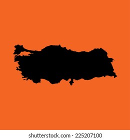An Illustration on an Orange background of Turkey