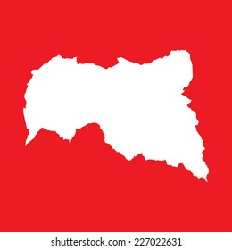 An Illustration on an Red background of Central African Republic