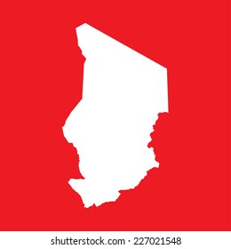 An Illustration on an Red background of Chad