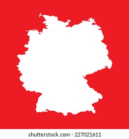 An Illustration on an Red background of Germany