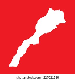An Illustration on an Red background of Morocco