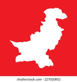 An Illustration on an Red background of Pakistan