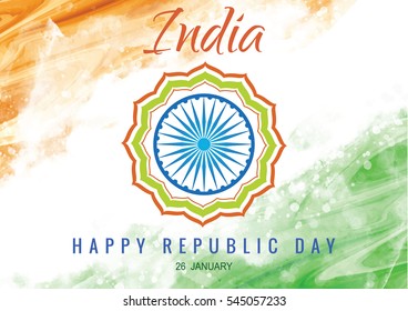 Republic Day India Happy Indian Republic Stock Vector (Royalty Free ...