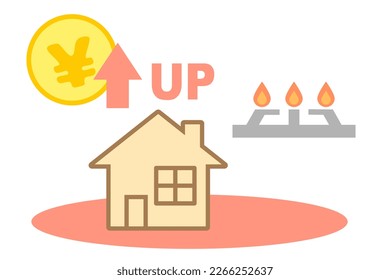 Illustration on rising gas prices. 