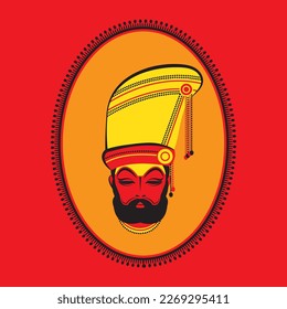 illustration on royal face of Rajasthan