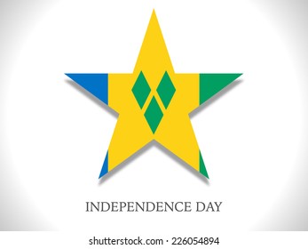 Illustration on Saint Vincent and the Grenadines Country Flag 