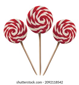 Illustration on a square background - a lollipop - sweets a gift sweets