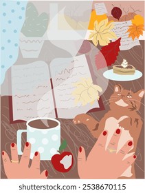 illustration on the theme of autumn, and can also be used for posters, cards, banners and other types of designs	

